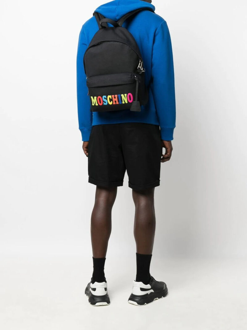 Moschino logo zipped backpack