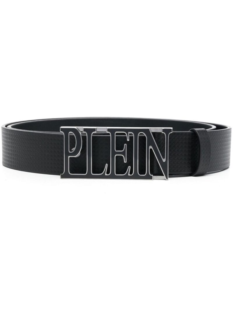 Phillip plein logo buckle belt