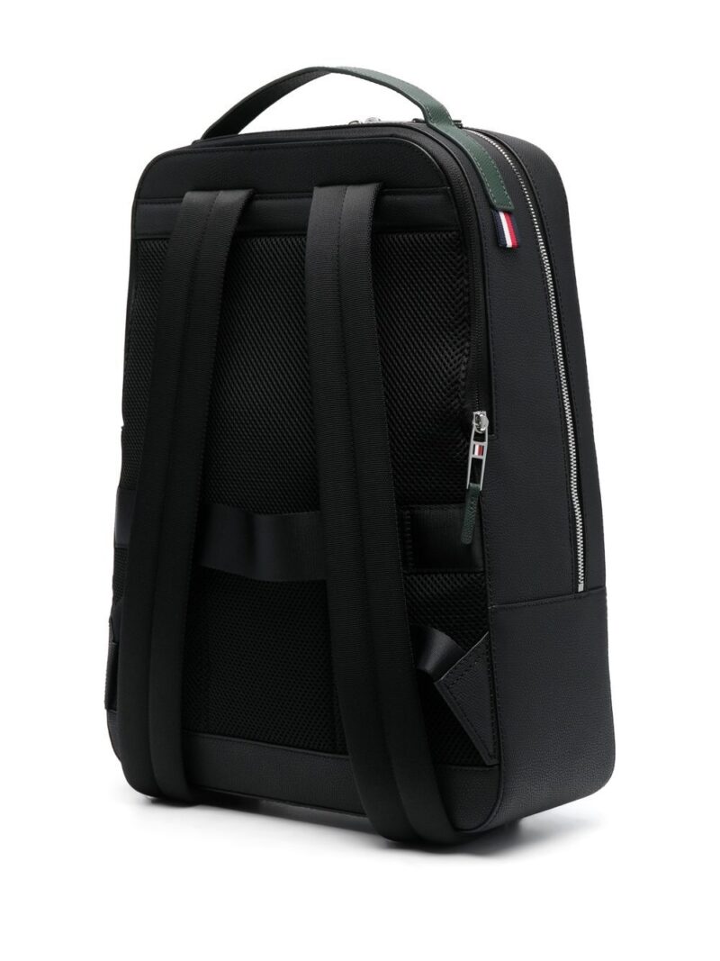 Tommy Hilfiger logo-embossed leather backpack