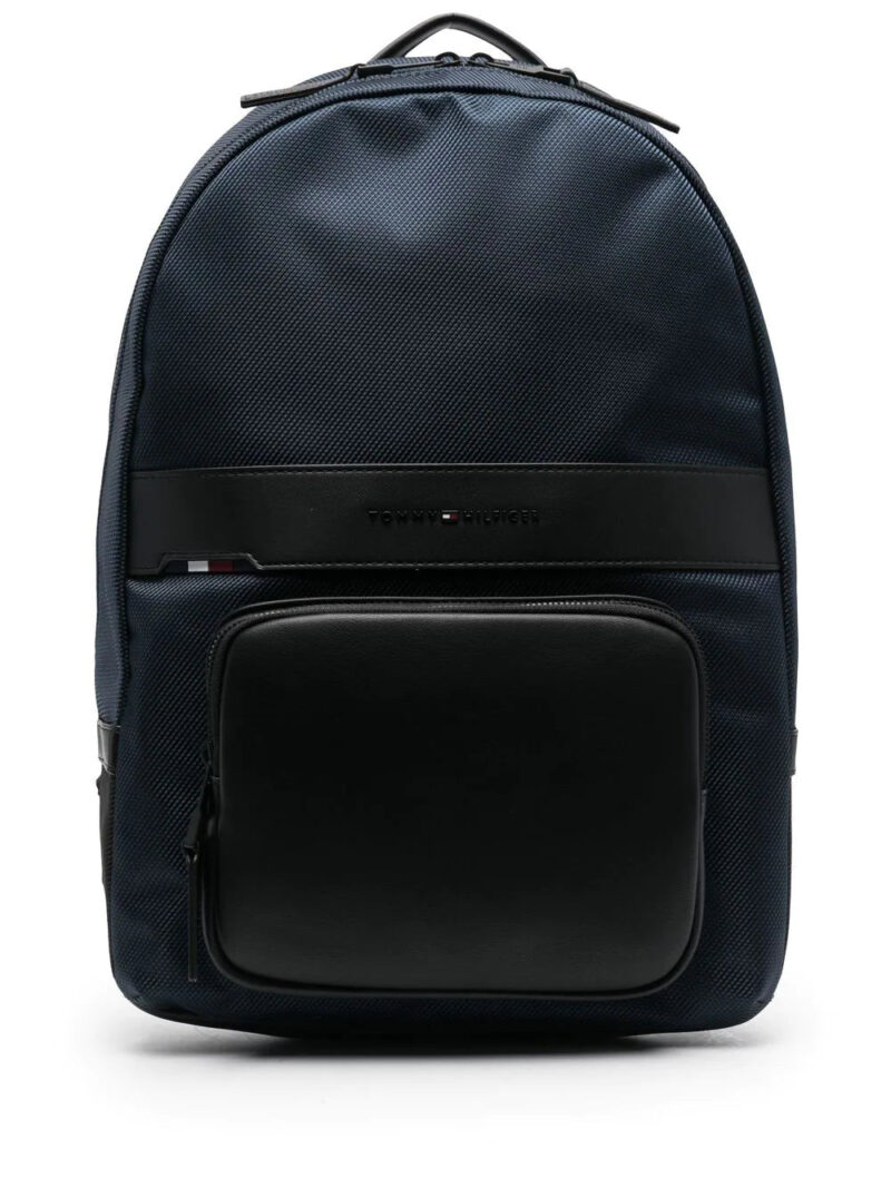 Tommy Hilfiger logo-plaque zip-up backpack