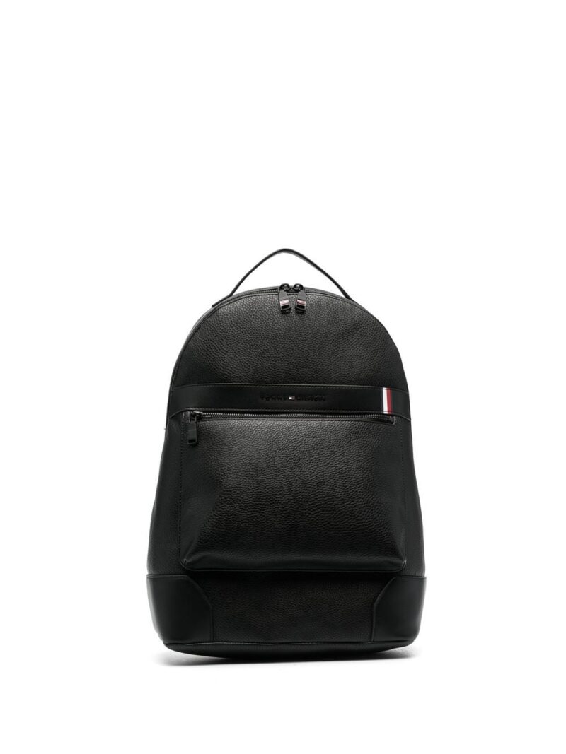 Tommy Hilfiger grained logo-patch backpack