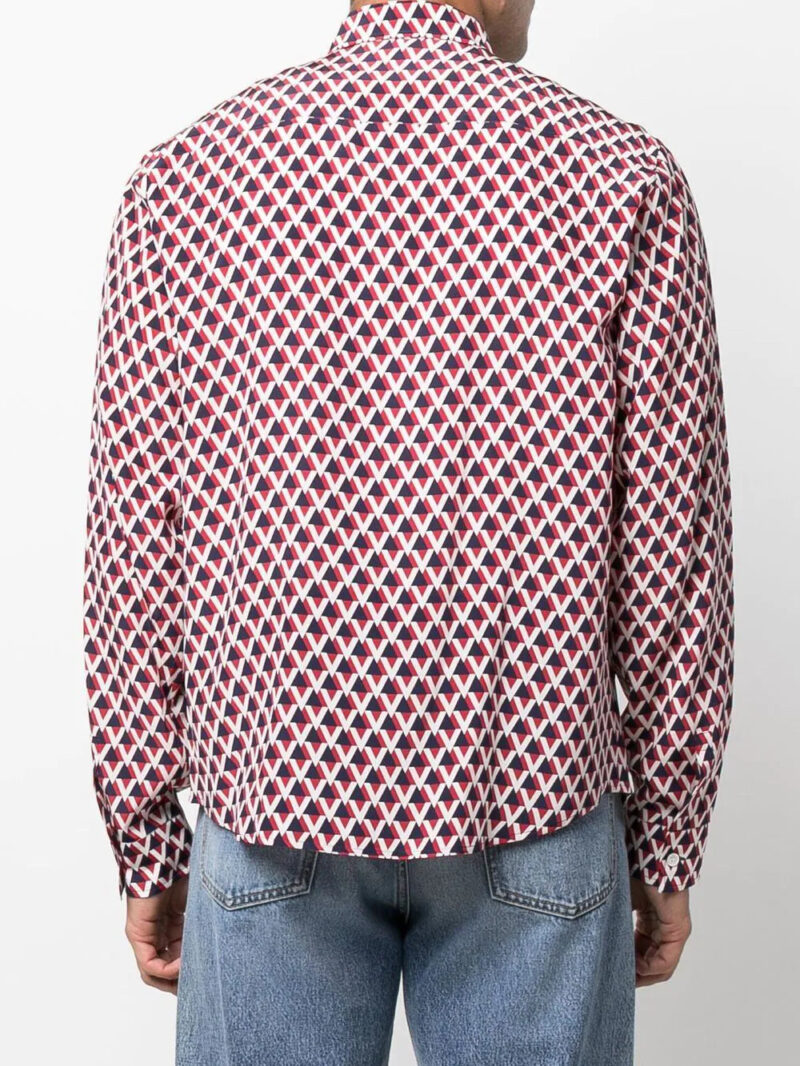 Valentino Veehive-print silk shirt
