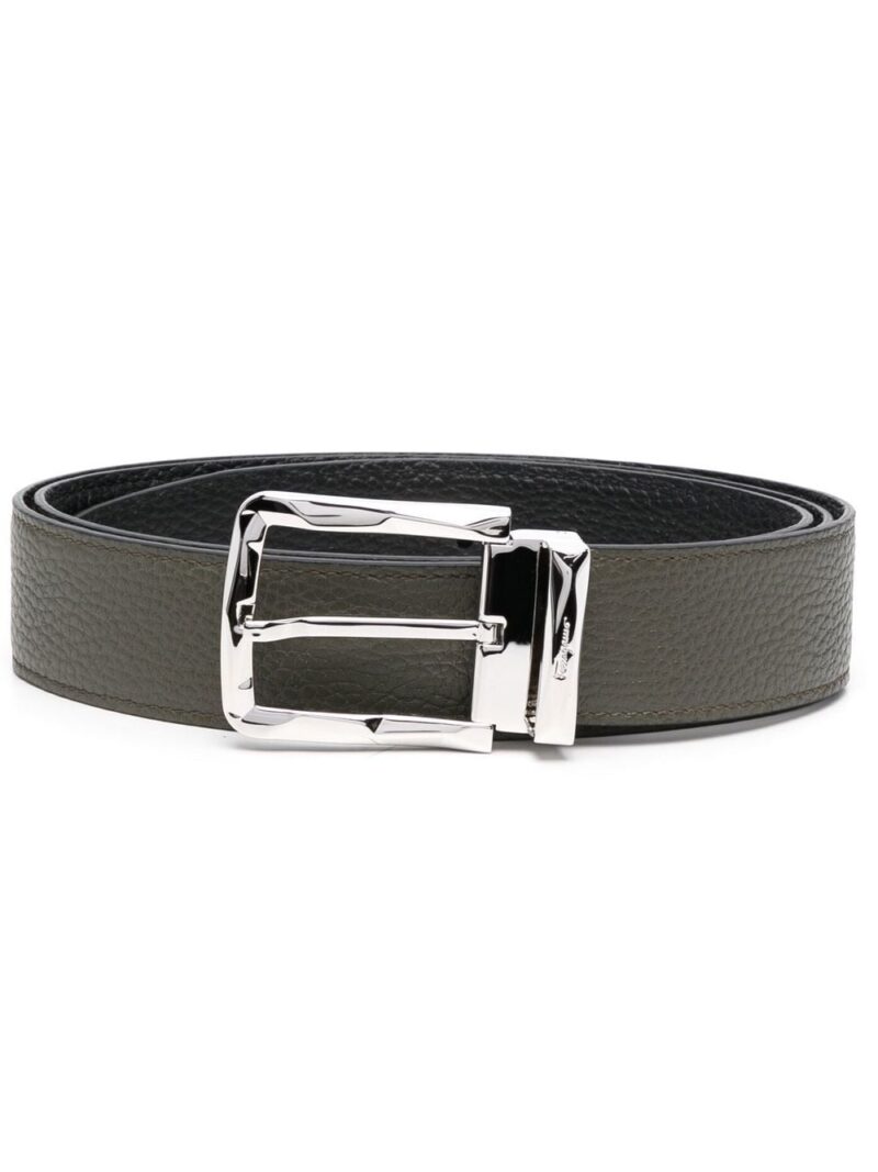 Ferragamo engraved-logo leather belt