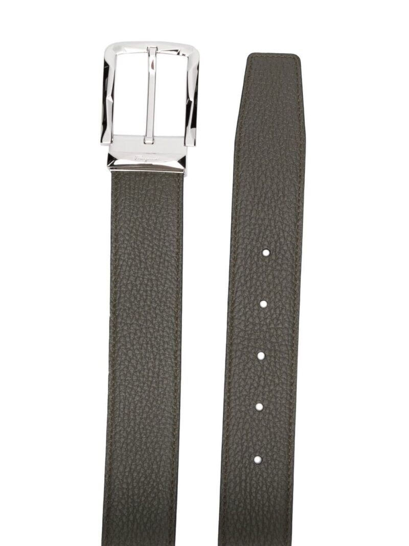 Ferragamo engraved-logo leather belt