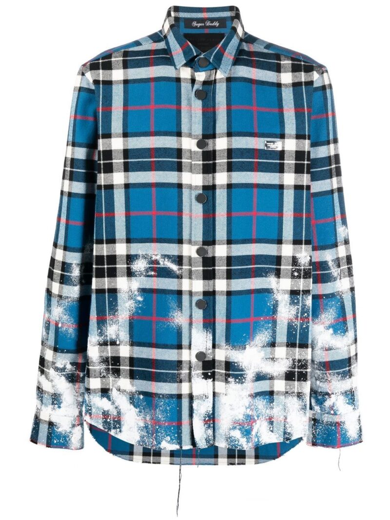 Phillip plein check-pattern long-sleeve shirt