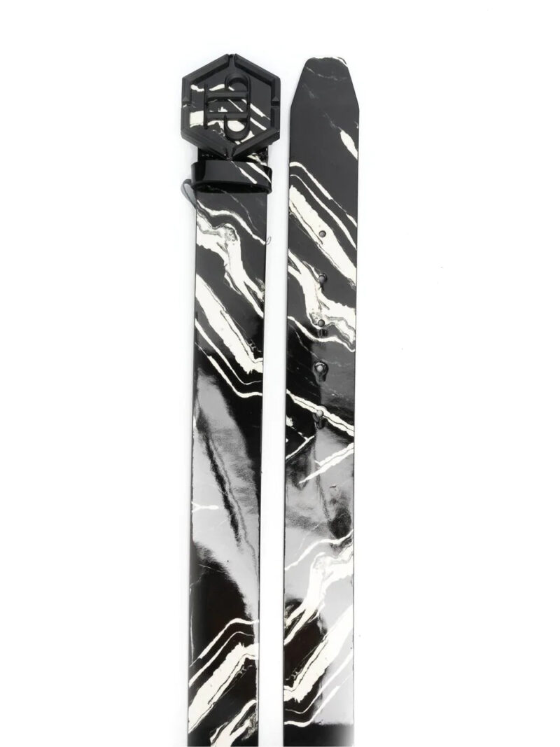Phillip plein marble-print leather belt