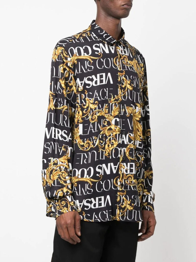 Versace monogram-baroque print shirt