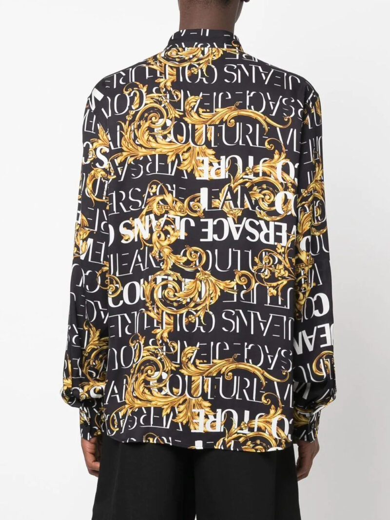 Versace monogram-baroque print shirt