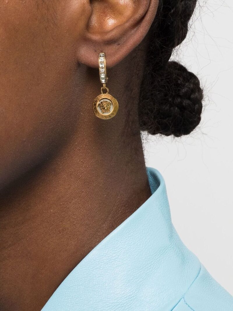 Versace  Medusa-embellished hoop earrings