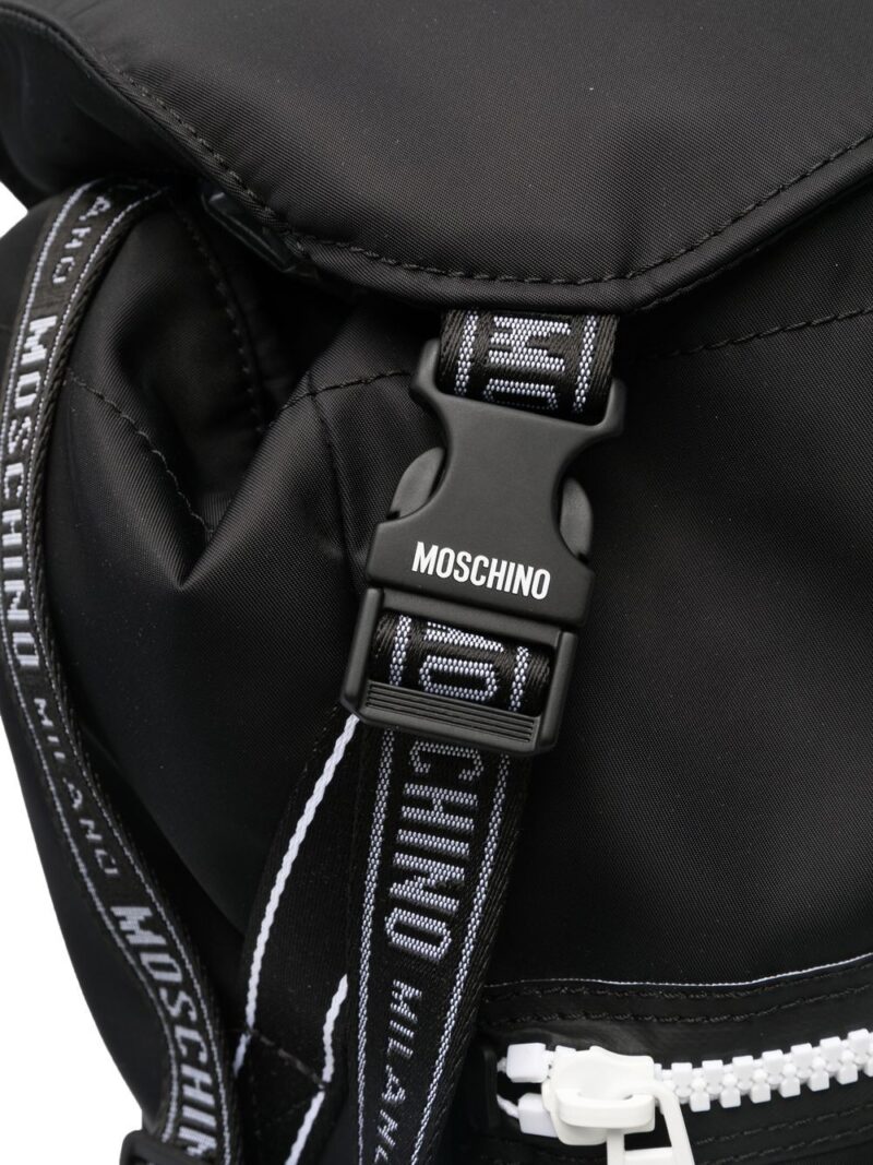 Moschino logo-print zip-up backpack