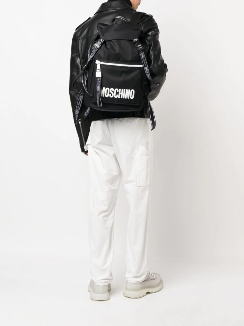Moschino logo-print zip-up backpack