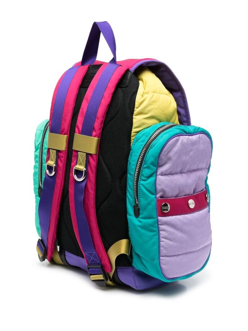 Moschino quilted colour-block backpack