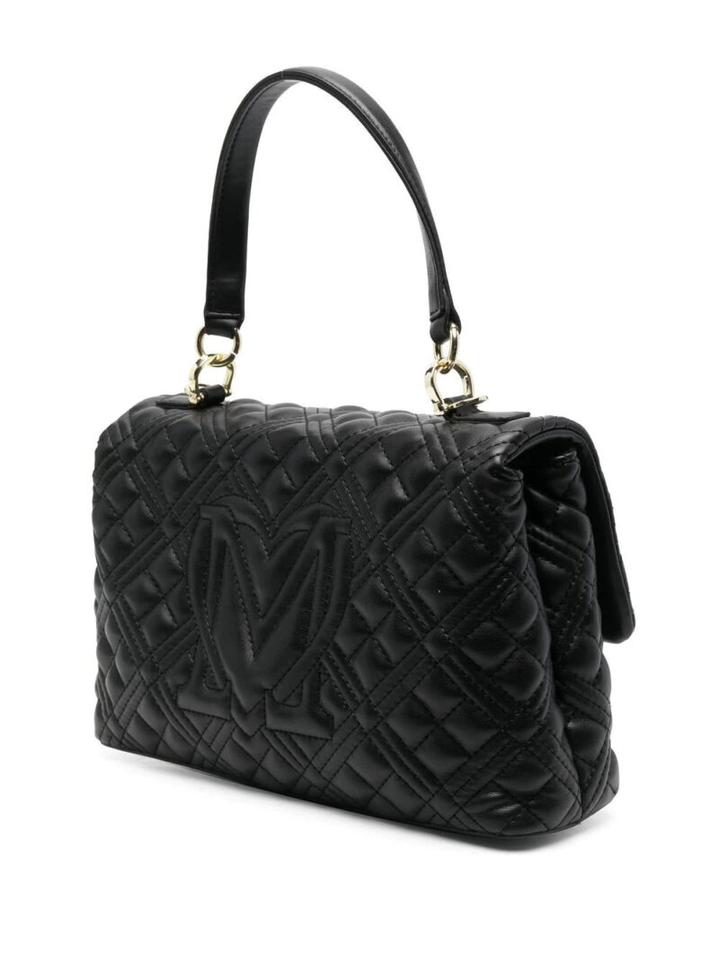 Moschino logo-plaque quilted tote bag