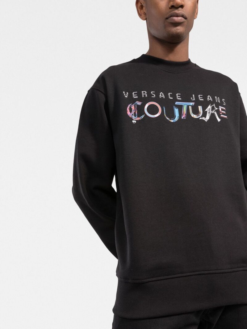 Versace Jeans Couture mirrored-style mismatch logo sweatshirt