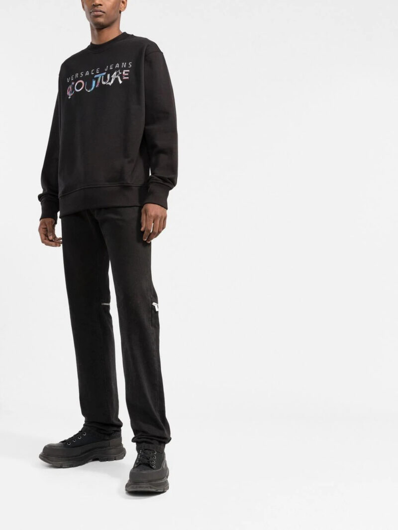 Versace Jeans Couture mirrored-style mismatch logo sweatshirt