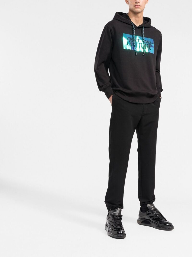 Versace Jeans Couture  logo-print drawstring hoodie