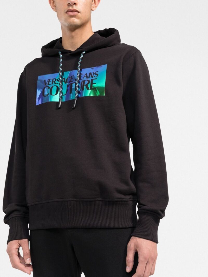 Versace Jeans Couture  logo-print drawstring hoodie