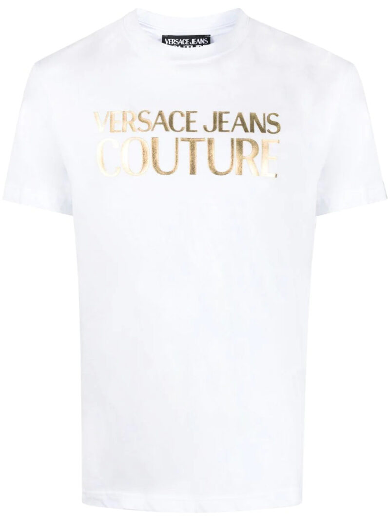 Versace metallic logo-print T-shirt