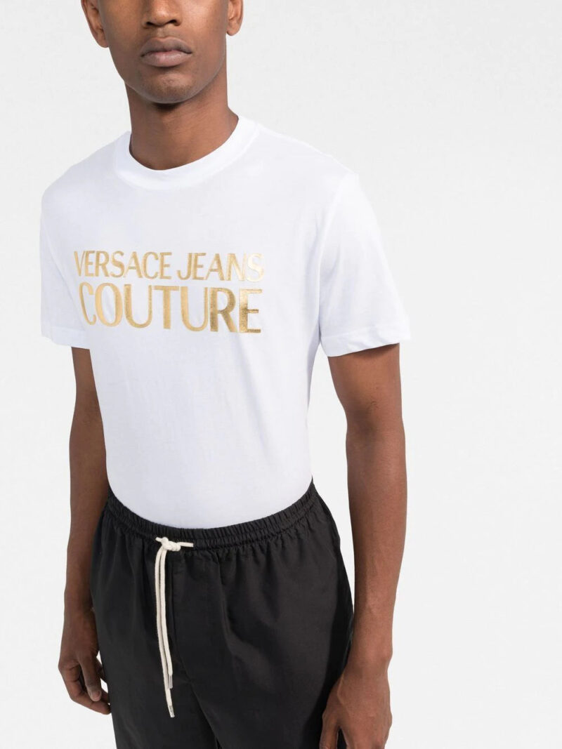 Versace metallic logo-print T-shirt