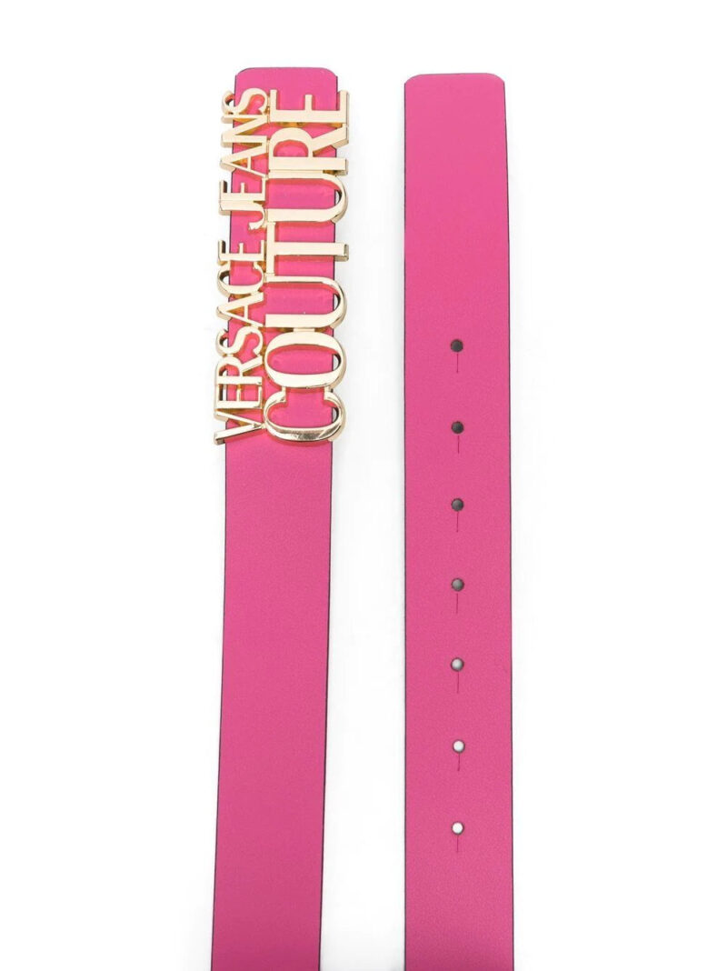 Versace Jeans Couture  logo lettering bucklet belt