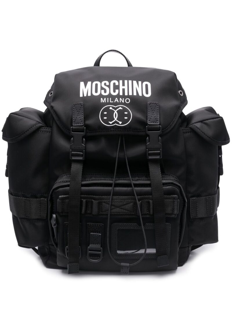 Moschino logo-print backpack