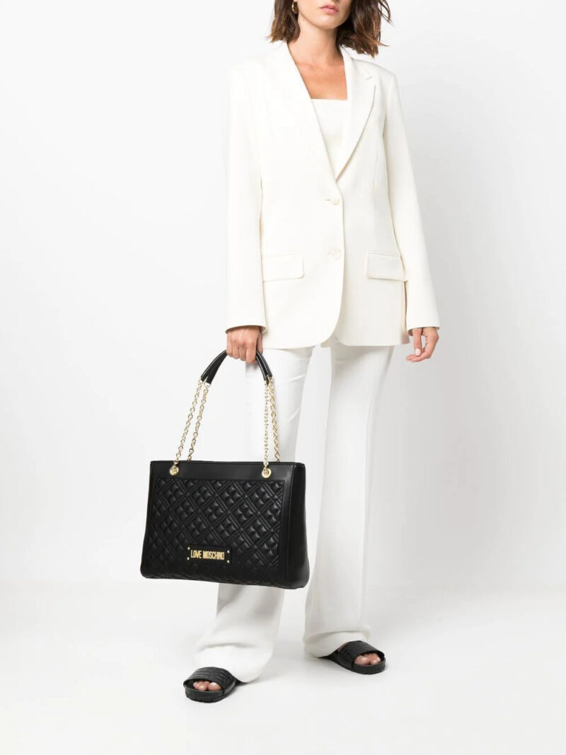 Moschino quilted faux-leather shoulder bag
