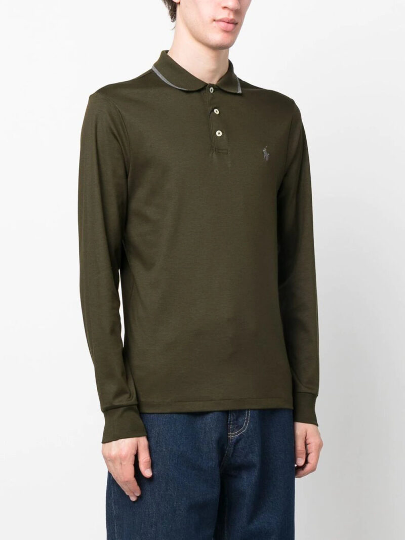 Polo Ralph Lauren logo-embroidered long-sleeved polo shirt