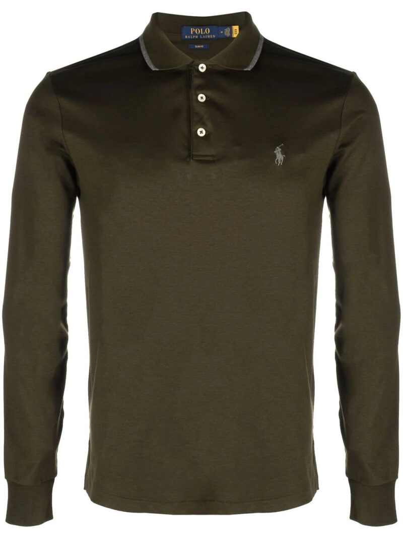 Polo Ralph Lauren logo-embroidered long-sleeved polo shirt