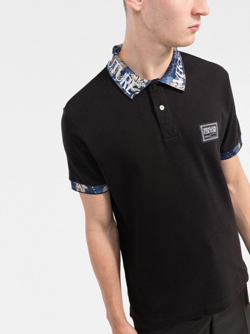 Versace logo-collar polo shirt
