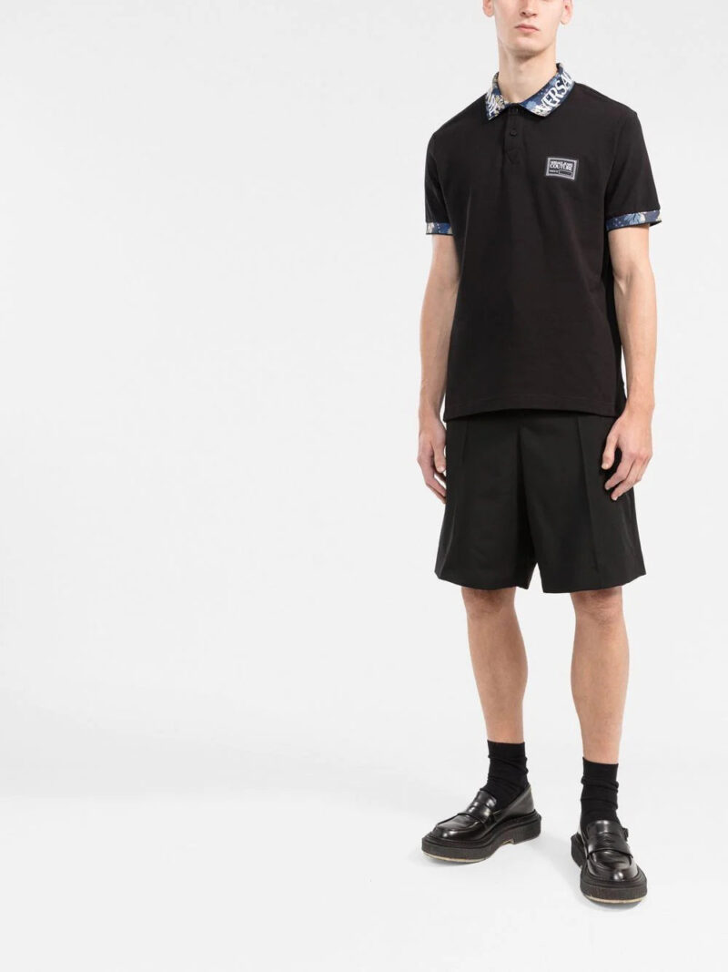 Versace logo-collar polo shirt