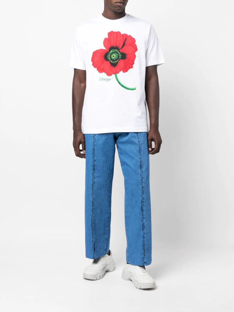 Kenzo Poppy-print oversized T-shirt