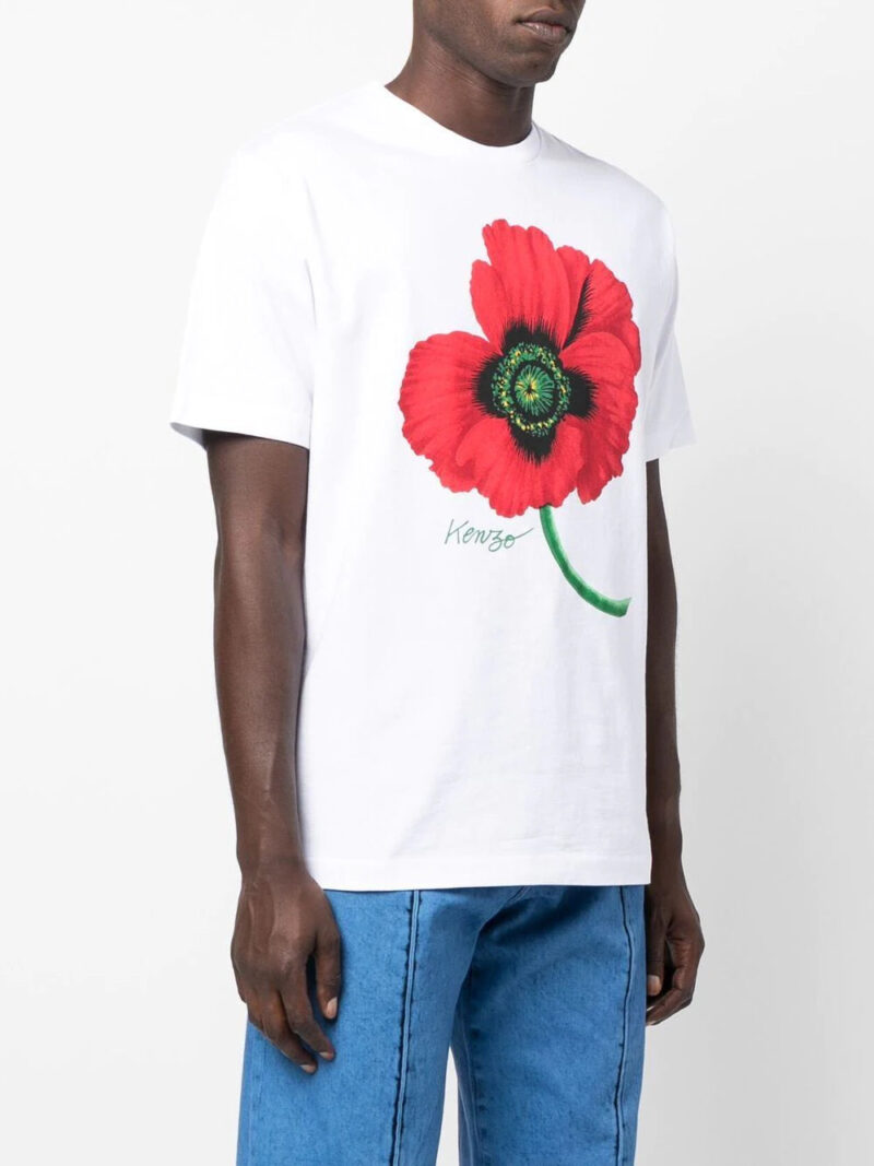 Kenzo Poppy-print oversized T-shirt