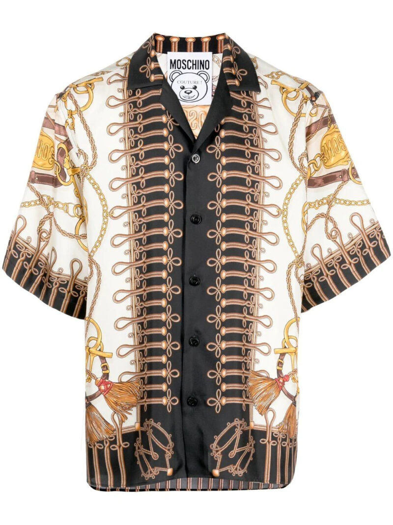 Moschino baroque-print short-sleeve shirt