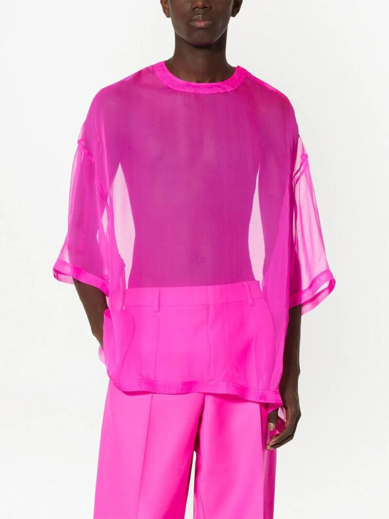 Valentino  crew neck chiffon top