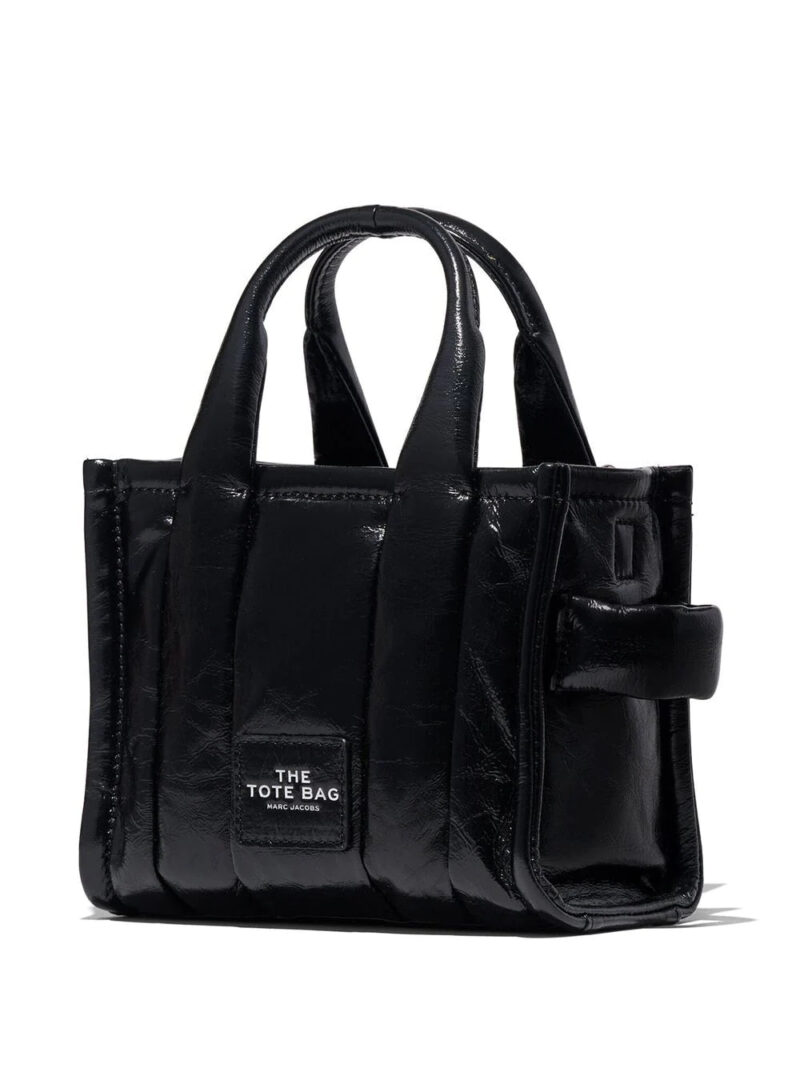 Marc Jacobs micro The Tote crinkled leather bag