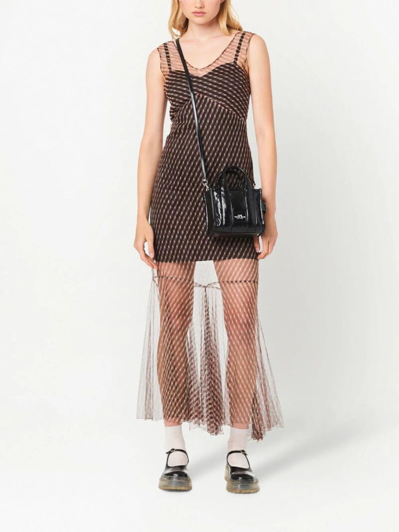 Marc Jacobs micro The Tote crinkled leather bag