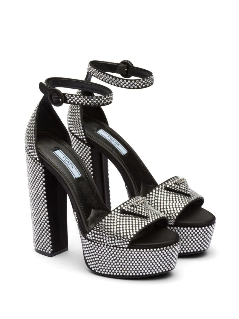 Prada 135mm crystal-studded platform sandals