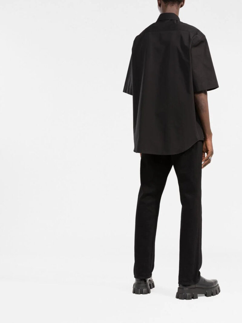 Versace logo-embroidered short-sleeve shirt