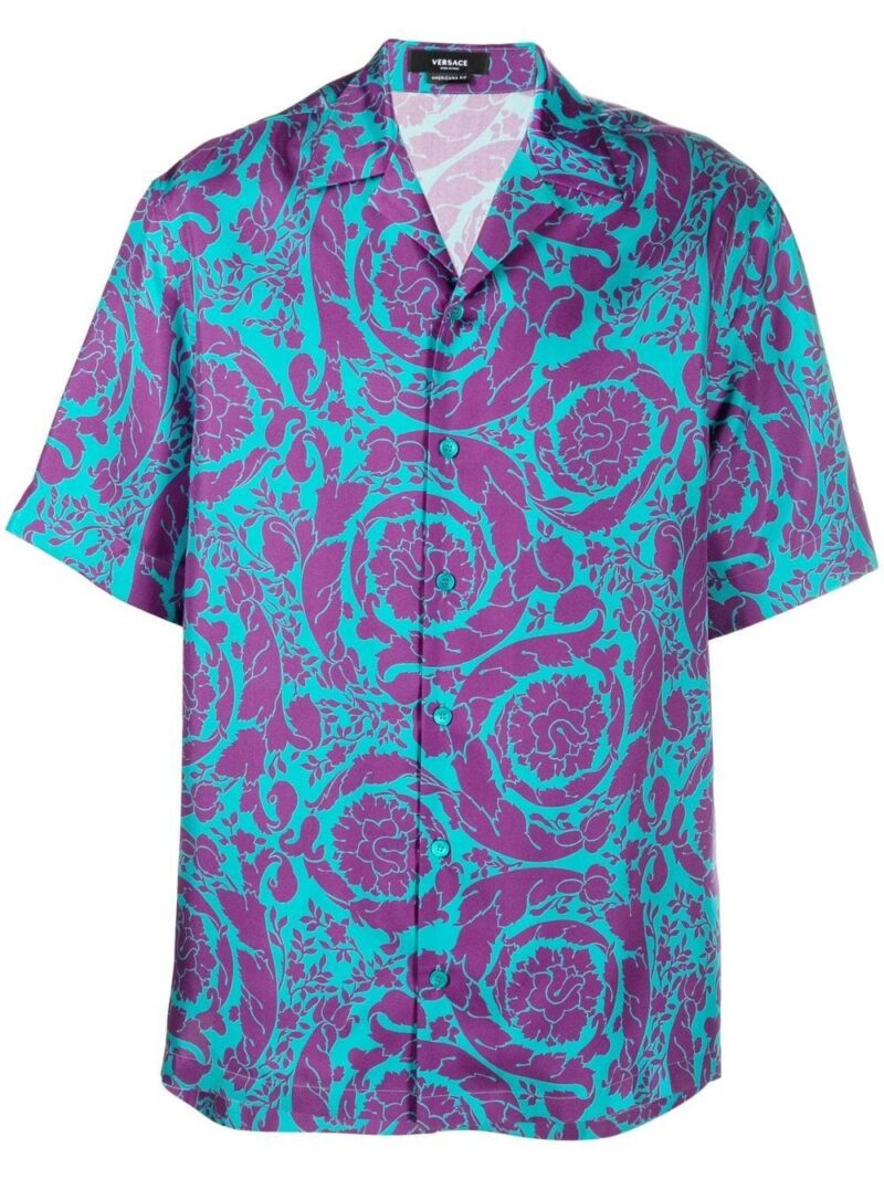 Versace floral-print silk shirt