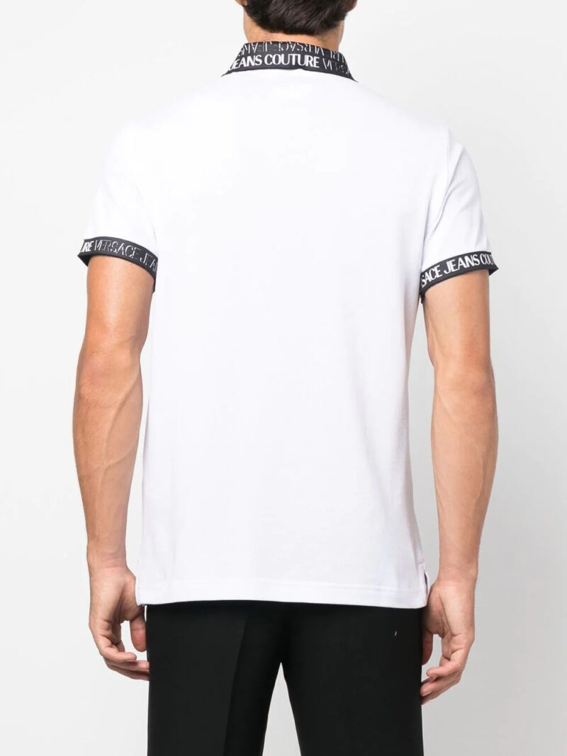 Versace logo-trim polo shirt