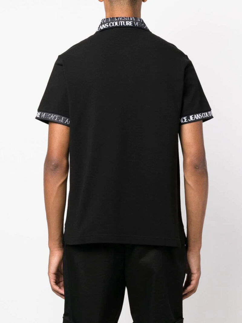 Versace logo-trim polo shirt