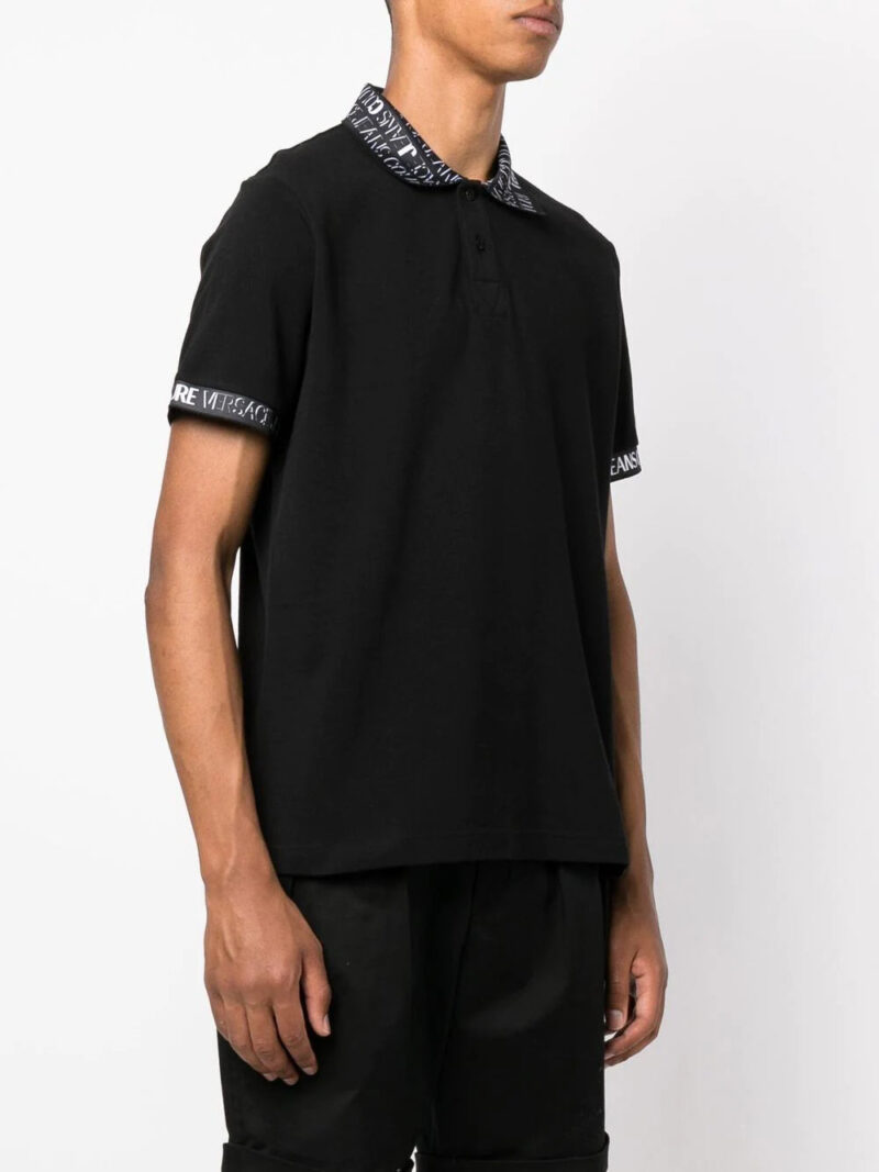 Versace logo-trim polo shirt