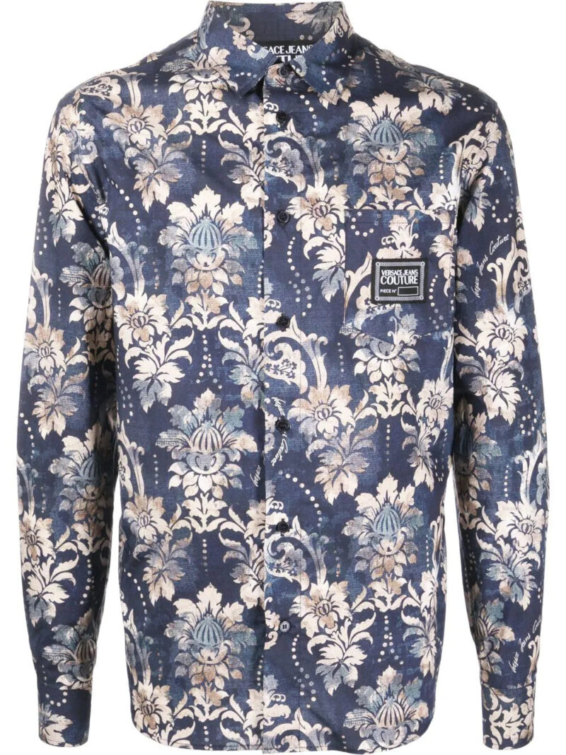 Versace graphic-print long-sleeve shirt