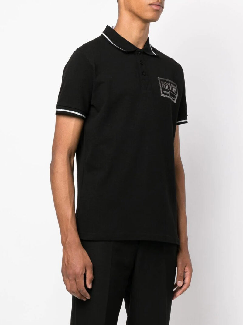 Versace logo-print short-sleeve polo shirt