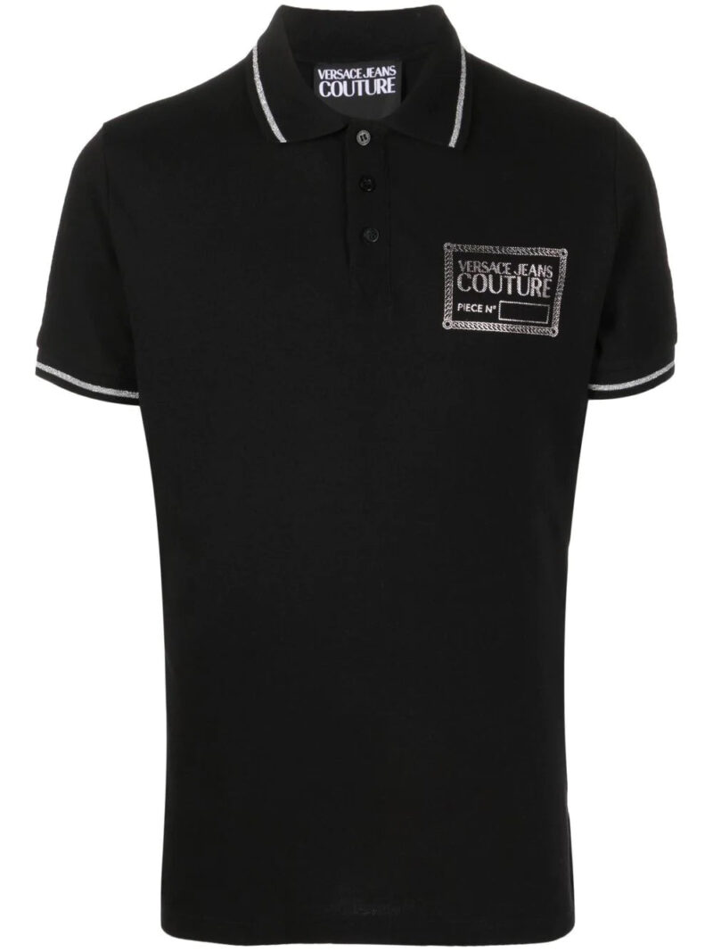 Versace logo-print short-sleeve polo shirt