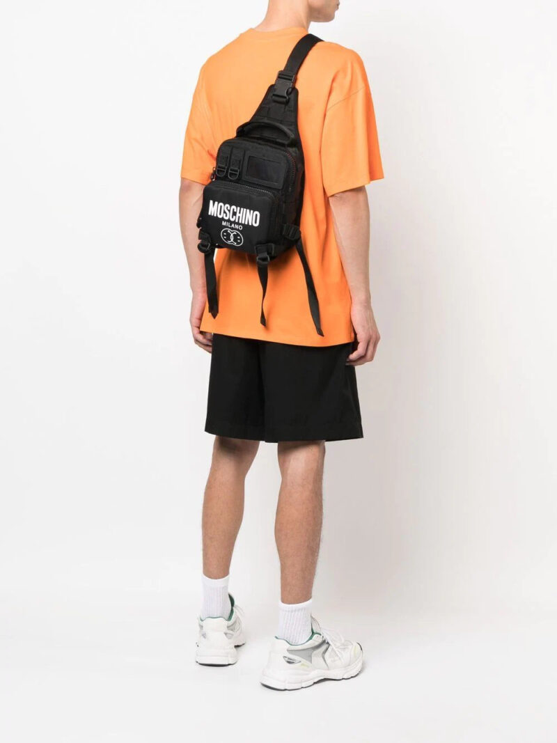 Moschino multi-pocket crossbody backpack