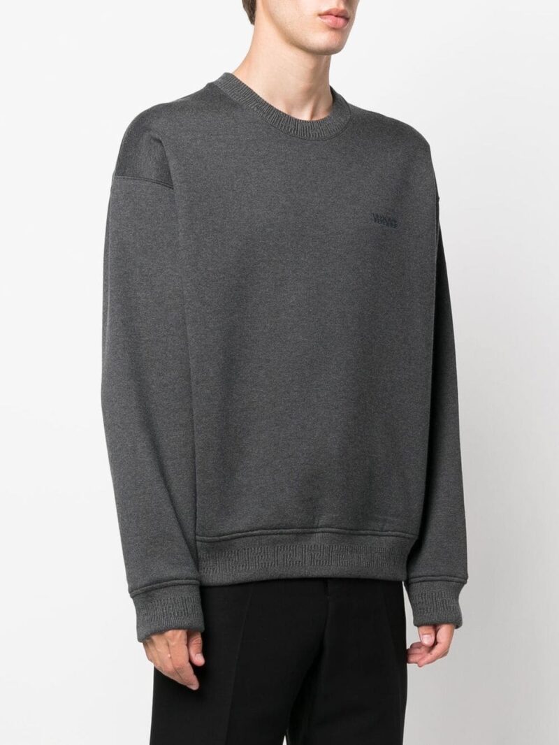 Versace  logo-embroidered crewneck jumper