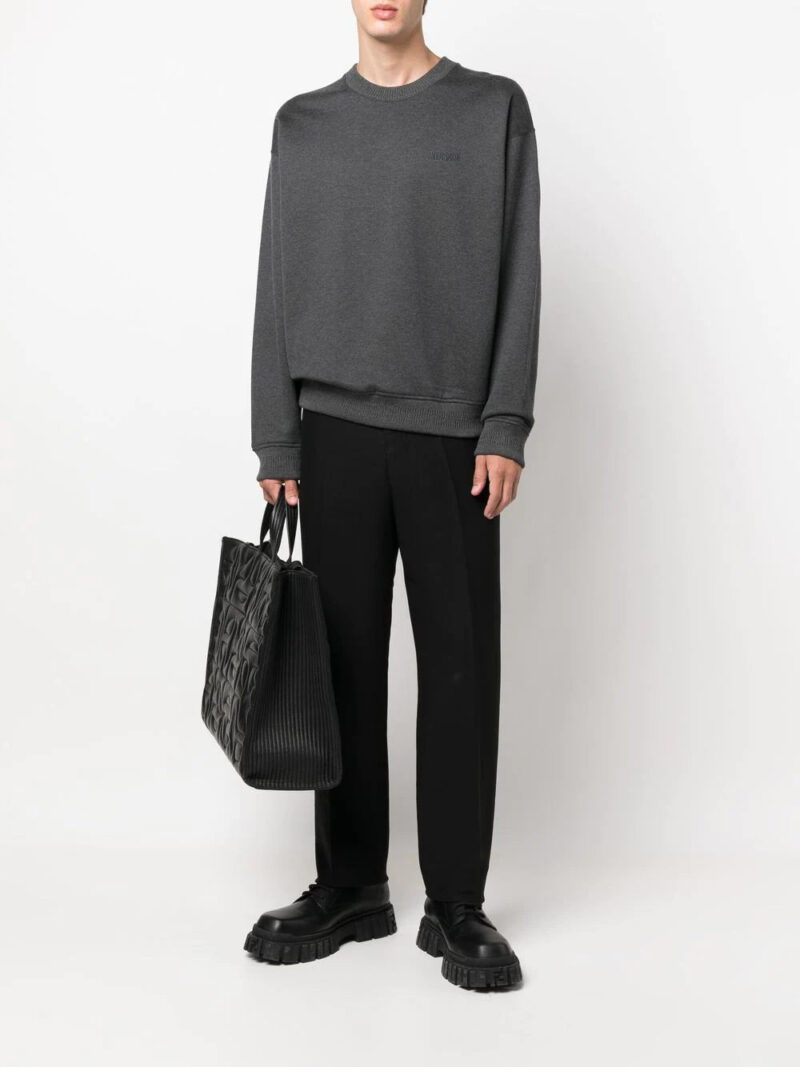 Versace  logo-embroidered crewneck jumper