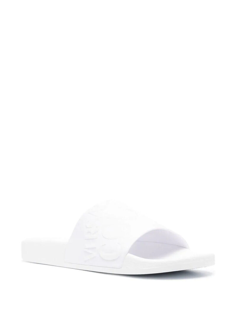 Versace Jeans Couture embossed logo pool slides