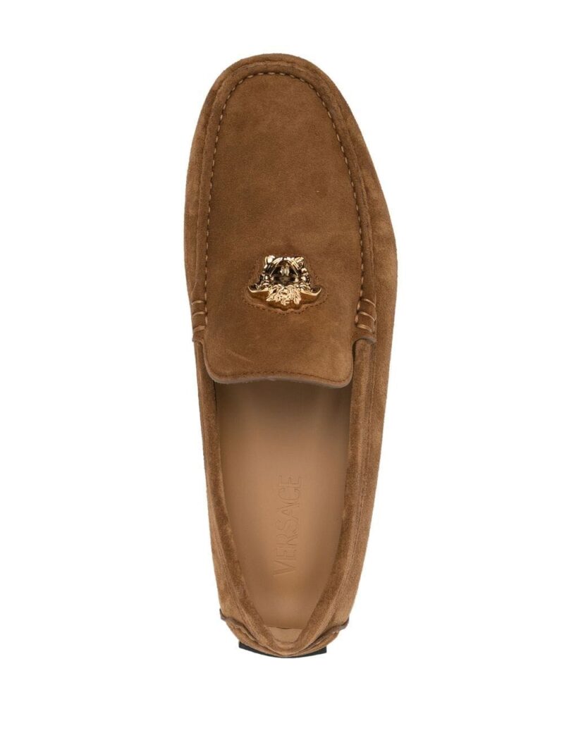Versace  Medusa-motif leather loafers